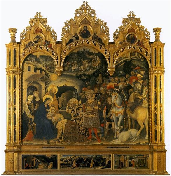 Adoration of the Magi, from the Strozzi Chapel in Santa Trinita, Florence by Gentile da Fabriano