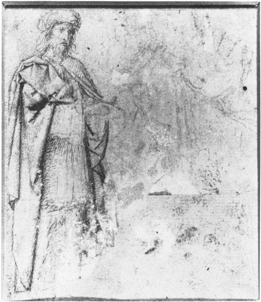 Verso of the first Sketch King Cambyses by Gerard David