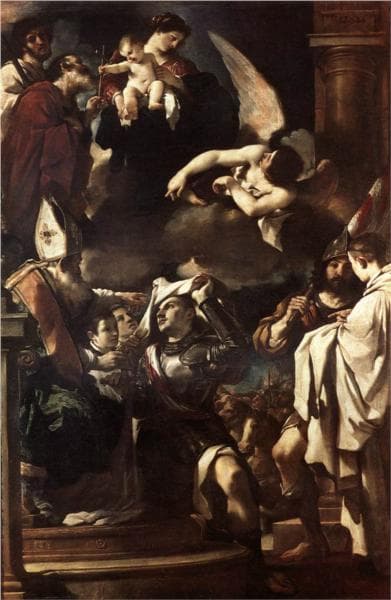 St William of Aquitaine Receiving the Cowl of St Bishop Felix by Guercino