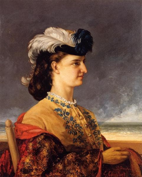 Portrait of Countess Therese Burnswick by Gustave Courbet at Private Collection