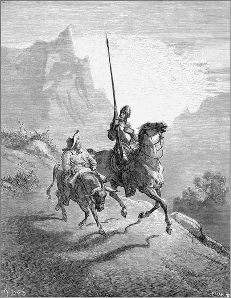 Don Quixote and Sancho Setting Out by Gustave Doré