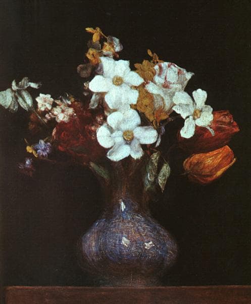 Narcissus and Tulips by Henri Fantin-Latour
