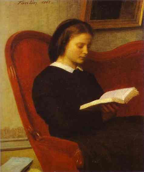 The Reader (Marie Fantin Latour, the Artist's Sister) by Henri Fantin-Latour