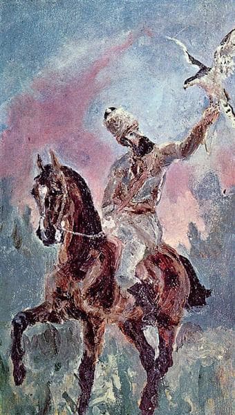 The Falconer, Comte Alphonse de Toulouse Lautrec by Henri de Toulouse-Lautrec