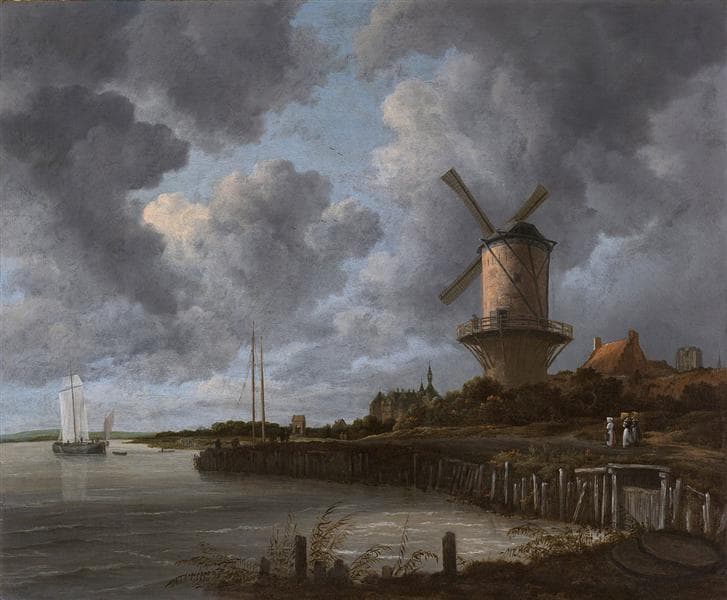 Tower Mill at Wijk bij Duurstede, Netherlands by Jacob van Ruisdael