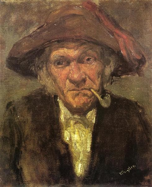 Man smoking a pipe by James McNeill Whistler