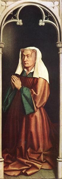 Isabella Borluut, panel from the Ghent Altarpiece by Jan van Eyck
