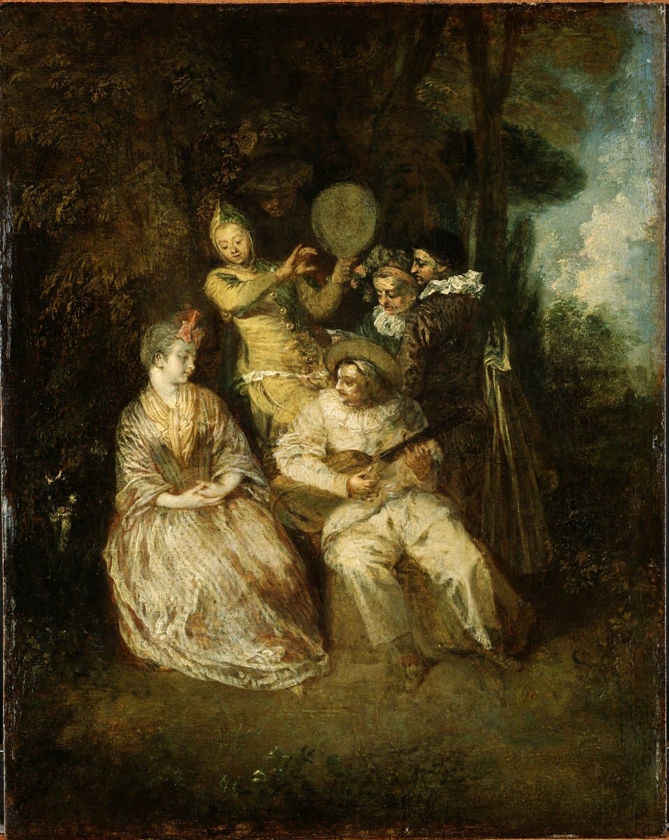 The Serenader by Jean-Antoine Watteau