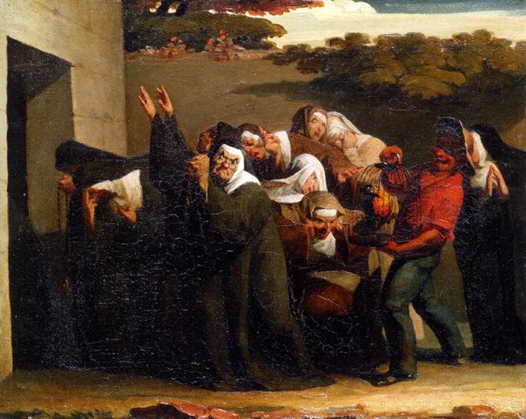 The Nun's Parrot by Jean-François Millet