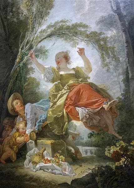 The Seesaw by Jean-Honoré Fragonard at Thyssen-Bornemisza Museum, Madrid