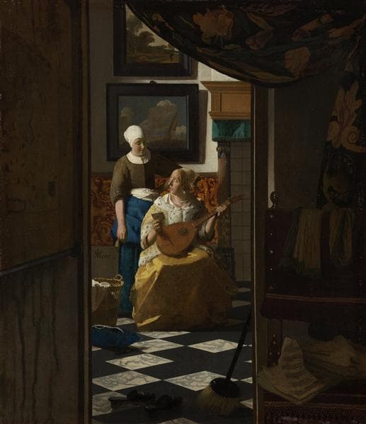 The Love Letter by Johannes Vermeer