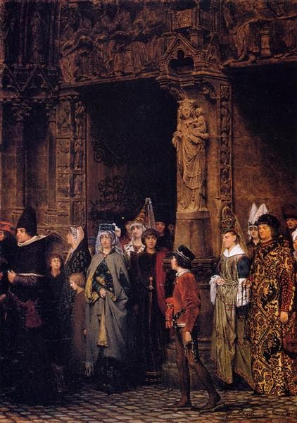 Leaving Church in the Fifteenth Century by Lawrence Alma-Tadema