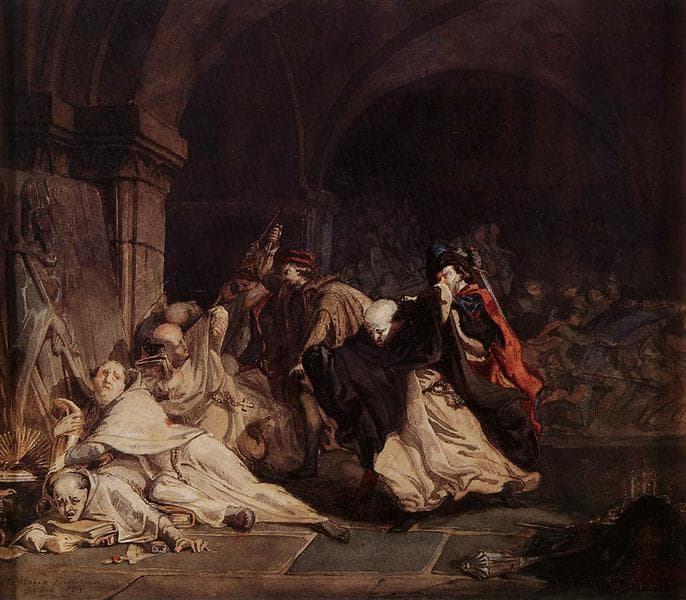 The Massacre of the Monks of Tamond by Lawrence Alma-Tadema