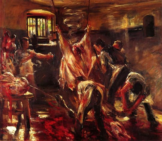 In the Slaughter House by Lovis Corinth at Staatsgalerie Stuttgart, Stuttgart