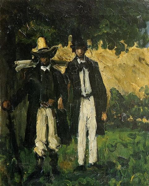 Marion and Valabregue Posing for a Picture by Paul Cézanne