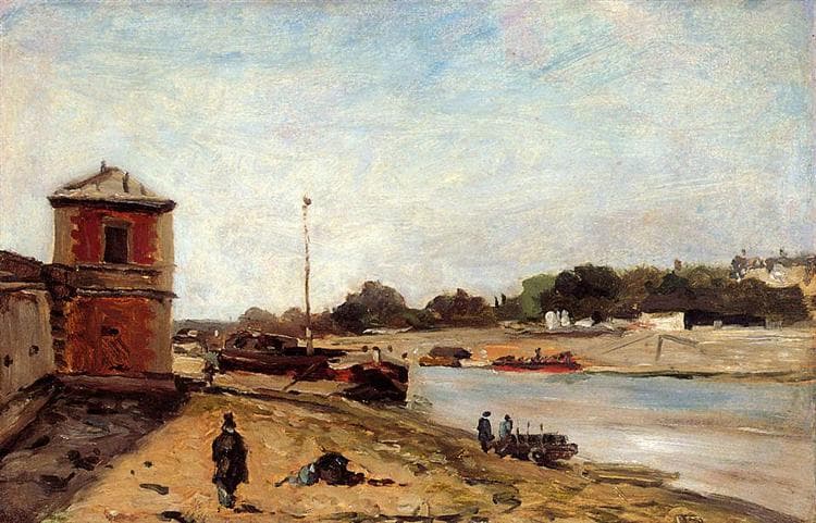 The Seine opposite the wharf de passy by Paul Gauguin