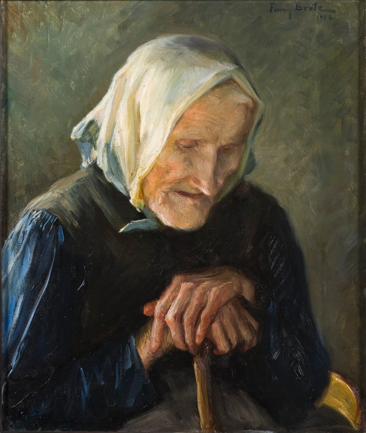 Old blind woman