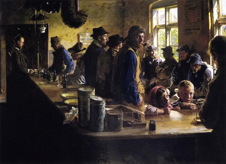 In the Store During a Pause from Fishing by Peder Severin Krøyer at Hirschsprung Collection, Copenhagen