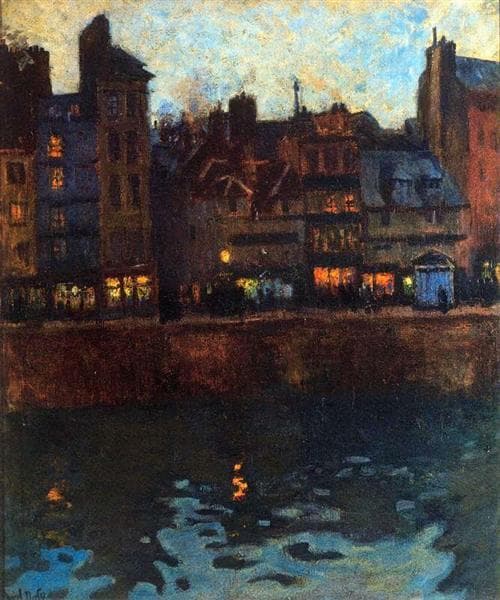 Pier of Le Havre in the Evening by Raoul Dufy