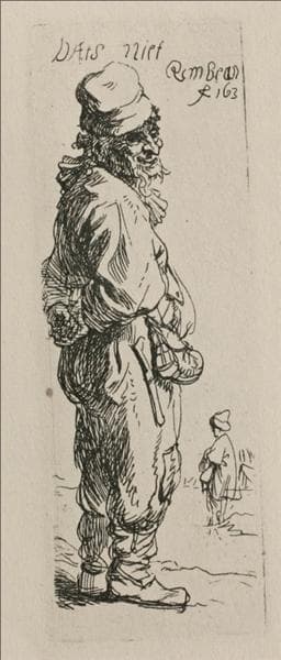 A Beggar and a Companion Piece, Turned to the Right by Rembrandt van Rijn