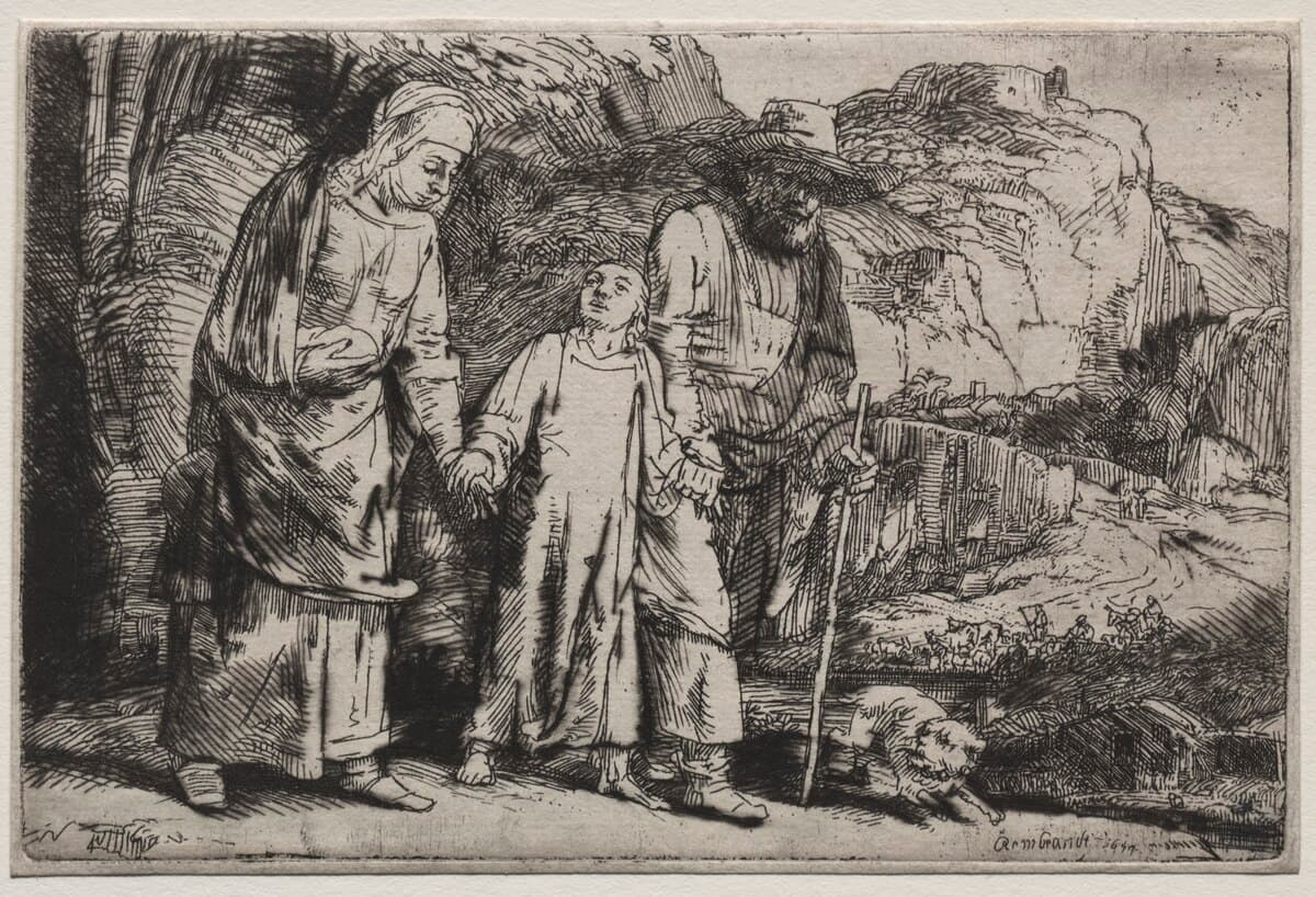 Christ returning from the Temple with his parents by Rembrandt van Rijn