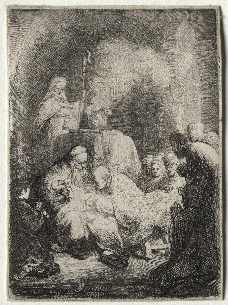 The circumcision small plate by Rembrandt van Rijn