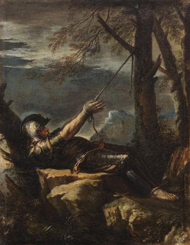 Hl. Wilhelm Von Maleval Als Büßer by Salvator Rosa