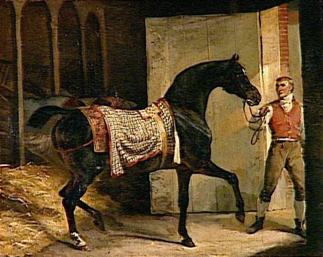 Horse leaving a Stable by Théodore Géricault