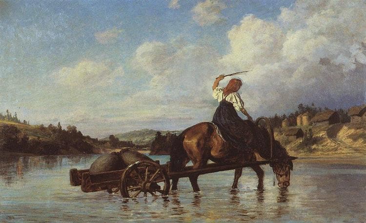Crossing of the River Oyat by Vasily Polenov at Polenovo (Polenov Museum), Polenovo