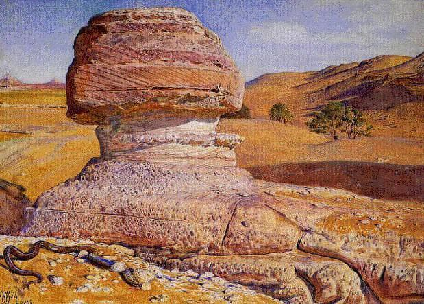 The Sphinx at Gizeh by William Holman Hunt at Harris Museum, Preston