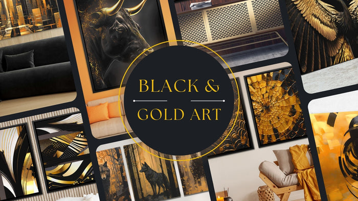 Black and gold Wall art