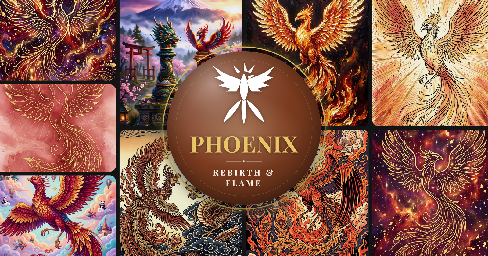 Phoenix art: rebirth and flame