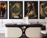 Golden Splendor: Exquisite Black and Gold Wall Art