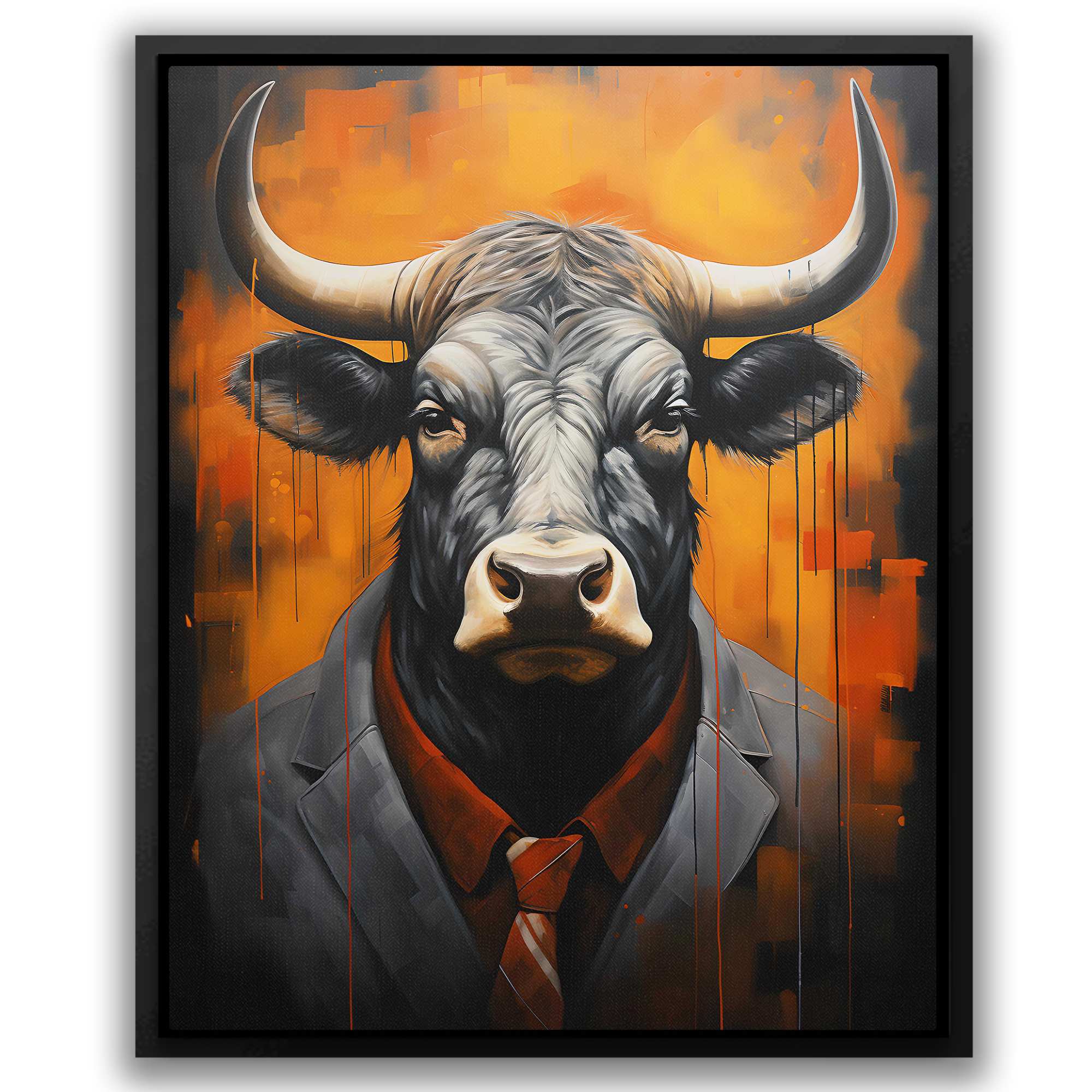 Heart and Horns: Stirring Emotions through Bull Artistry - Luxury Wall Art