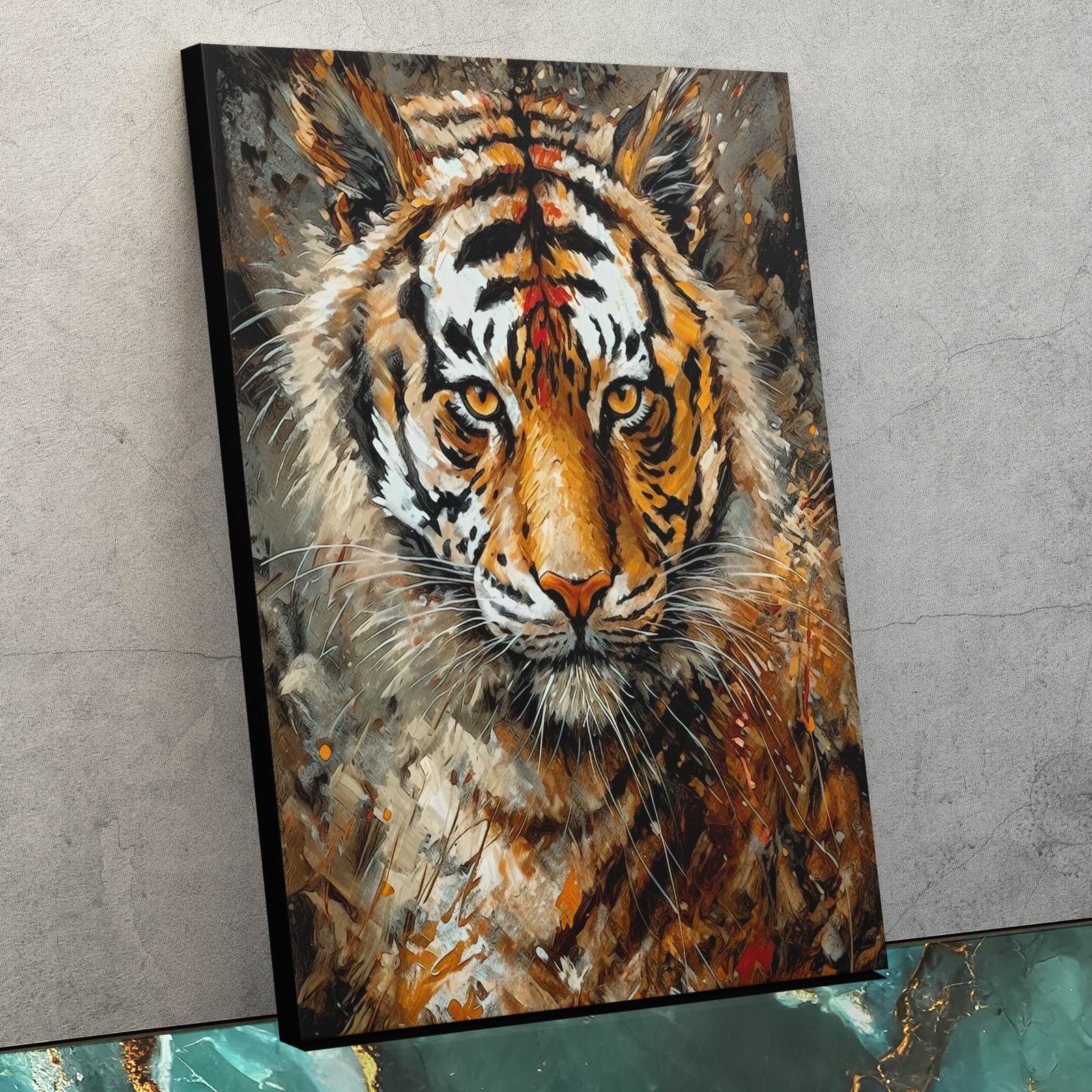 Jungle Symphony: Vibrant Tiger Art that Roars with Emotion - Luxury Wall Art