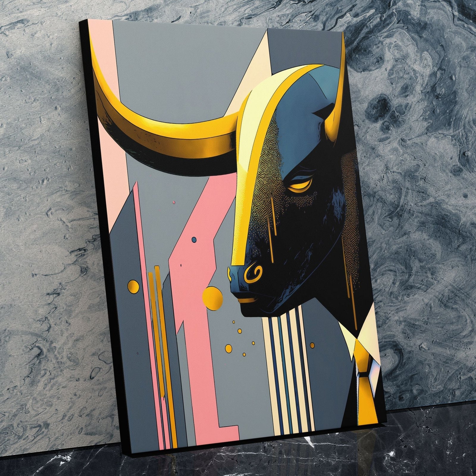Majestic Bull Wall Art: Embody Grace and Power - Luxury Wall Art