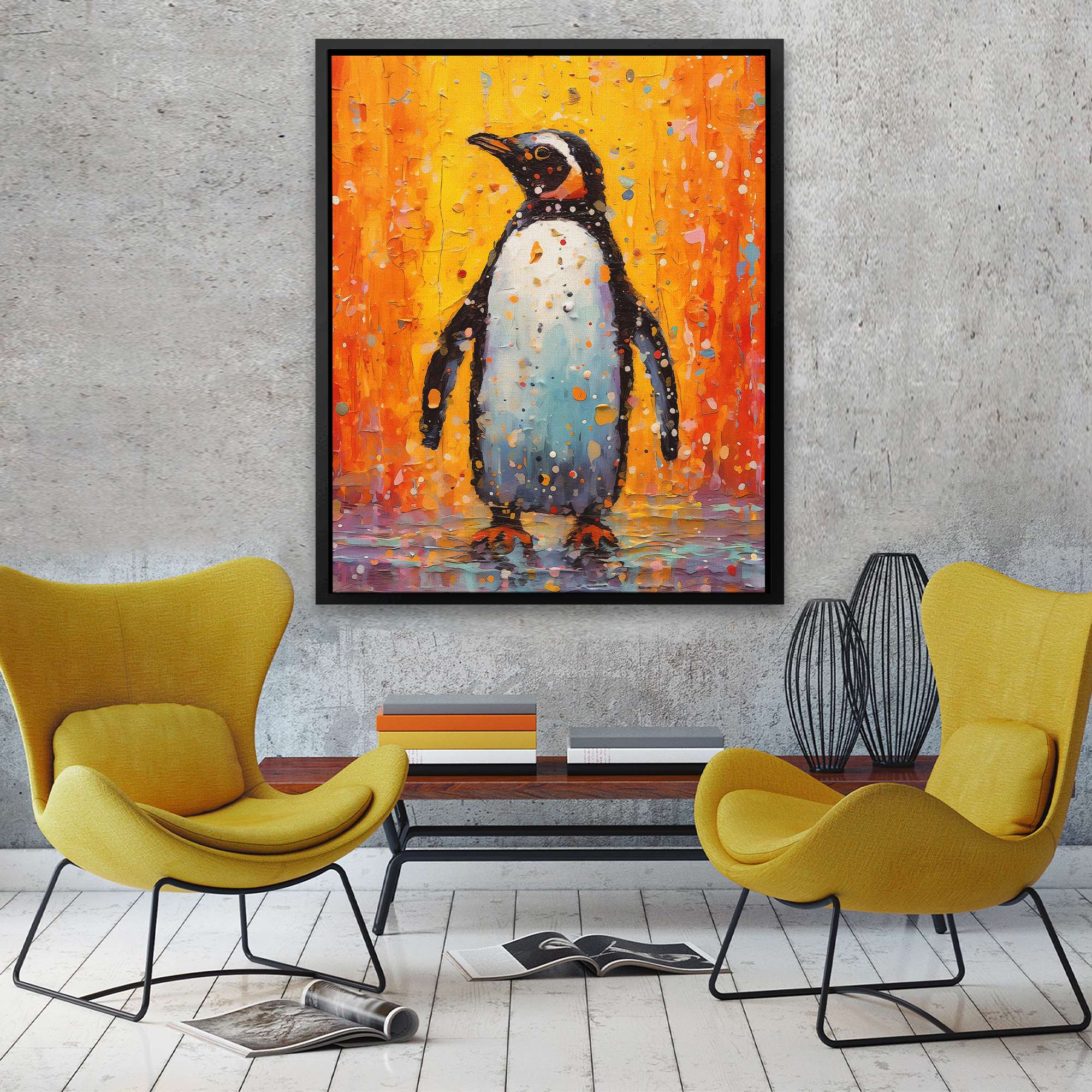 Penguins in Paint: Artistic Odes to the Kings of Cold - Luxury Wall Art