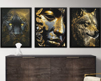 Regal Radiance: Embrace Luxury with Gold and Black Wall Decor