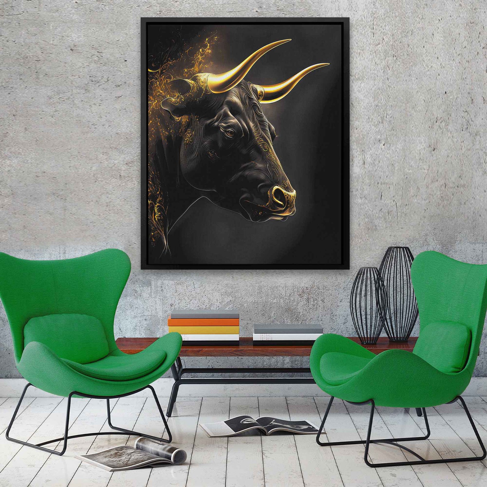 Roaring to Prosperity: Embrace the Bull Stock Market's Energy - Luxury Wall Art