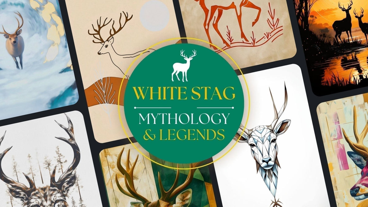 The White Stag in Mythology: Celtic and Norse Legends in Art - Luxury Wall Art
