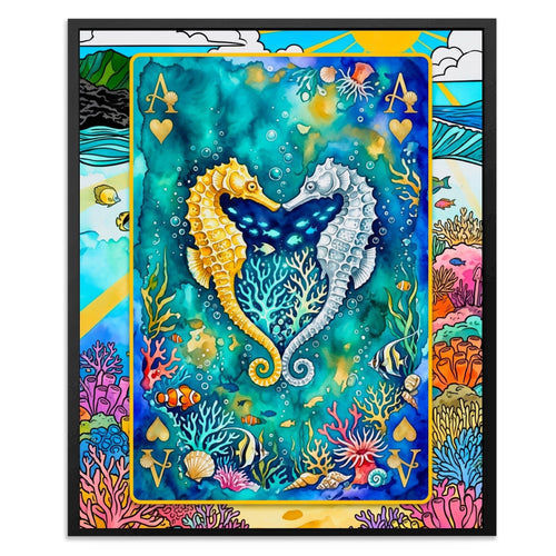 Ace of Hearts Poker Card Wall Art
