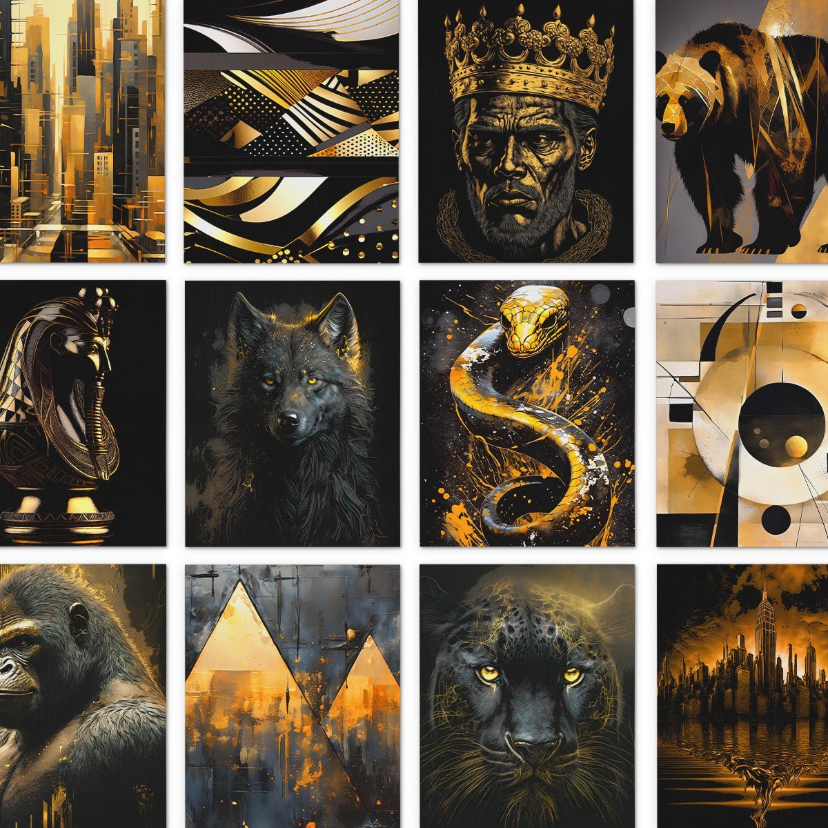 Black and Gold Wall Art