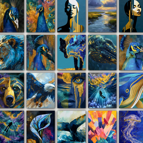 Blue Wall Art