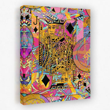 Jack of Diamonds Poker Card Wall Art