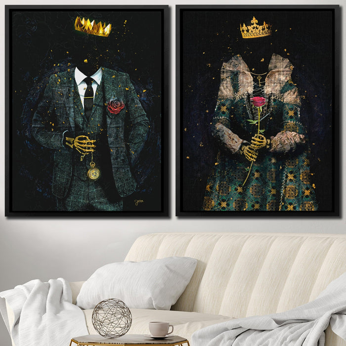 King and queen canvas art