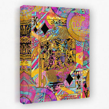 King of Diamonds Poker Card Wall Art