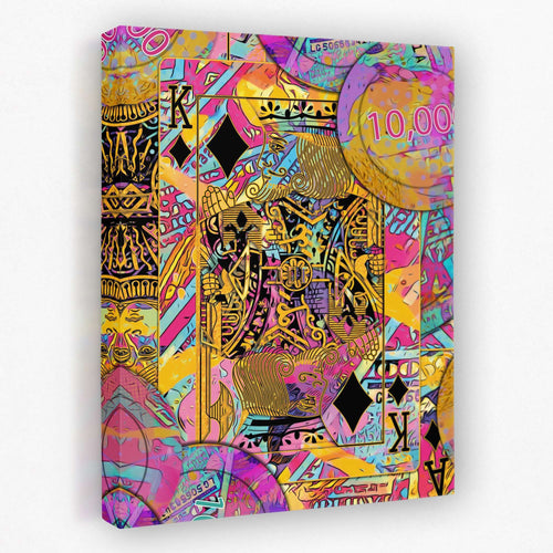 King of Diamonds Poker Card Wall Art