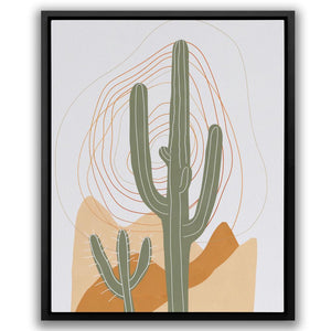 a picture of a cactus in a frame