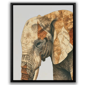 a picture of an elephant with a white background
