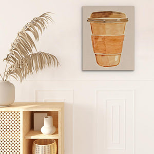 a potted plant sitting on top of a wooden shelf